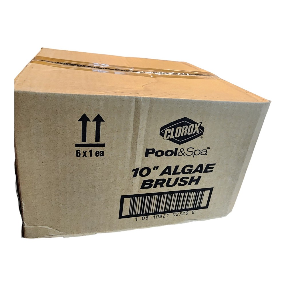 Lot of 6 Clorox Pool & Spa 10&Prime; Algae Brush with Easy Push & Click System