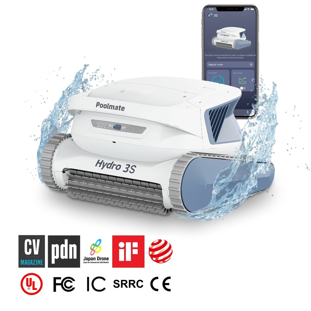 Hydro 3S Cordless Robotic Pool Vacuum for Inground Pools, 4 Cleaning Modes