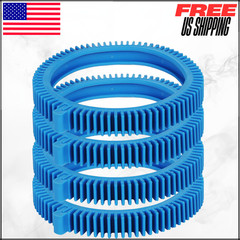 Pool Cleaner Tire Kit 2 Super Hump Front & 2 Standard Blue Back Tires 4 Pack