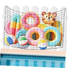 1 Piece Extra Large Pool Float Storage Net 70.8×47.2 inches with 20 70.8*47.2&Prime;