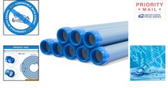 Automatic Pool Vacuum Hose 8 Pack 26 Feet 40 cm Flexible Durable 1.5 Inch Cuffs