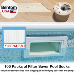 100 Pack Pool Skimmer Socks, Reusable Pool Socks for Skimmer Basket, Skimmer Soc
