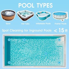 Rechargeable Hot Tub Vacuum Cleaner Spa Magnetic Drive System Ultra Fine Mesh