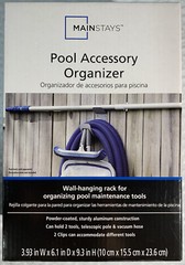 MAINSTAYS Pool Accessory Organizer Wall Hanging Rack for Pool Maintenance Tools