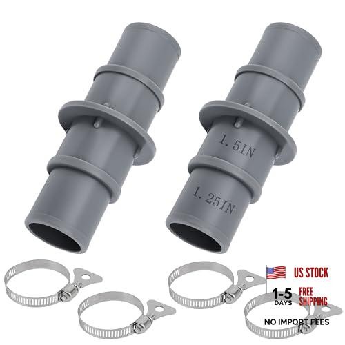Pool Vacuum Hose Adapter 1-1/4&Prime; or 1-1/2&Prime; Plastic – Used for Pools