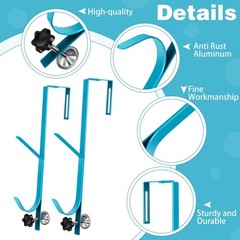 2 Pack Pool Fence Hooks Equipment Above Ground Swimming Accessories Adjustabl…