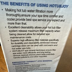 2 Pack HOTUBJOY Hot Tub Filter Spa Mineral Cartridge Sticks VVEBUY New Blue