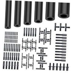 Silicone Vacuum Hose Kit – 6PCS 5FT Vacuum Line (1/8&Prime; 5/32&Prime; 3/16&Prime; 1/4&Prime; Black