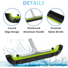 20&Prime; Inground/Above Ground Pool Brush Head – Strong Bristles