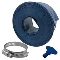 Puri Tech Heavy Duty Pool Backwash Hose Includes Clamp and Key 2 in x 50 ft