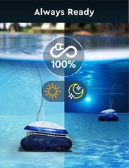 REVA AI Gyroscopic Robotic Pool Vacuum Cleaner, Smartphone APP Control