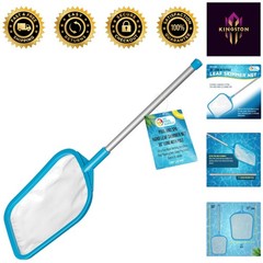 Handheld Pool Skimmer Net with 17&Prime; Pole – Ultra Fine Mesh for Efficient Cleaning