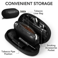 Joyoldelf Smoking Pipe Set, 27 Piece Heather Wood with 26-piece Acc