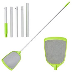 Pool Leaf Skimmer, 72 Inches Long Handle Net, Spa Hot Tub Pond Cleaner, green