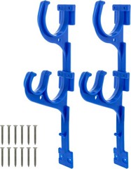 2-Pack Plastic Pool Pole Hooks – Efficient Storage for Skimmers, Rakes & More