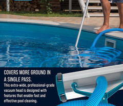 17.5&Prime; Heavy Duty Weighted Pool Vacuum Head Aluminum 1.5&Prime; Hose Swivel Fit
