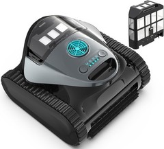 Cordless Robotic Pool Cleaner Wall & Waterline Cleaning 150Min Strong Suction