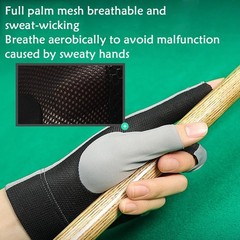 Pool Glove Left Hand, Billiards Glove, Billiard Pool Gloves for Left Hand 3 Fing