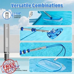 TONYINGO 5-20 FT Telescopic Pool Pole, Aluminum Alloy Extension Pole with Fli…