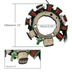Motorcycle Engine Generator Magneto Stator Coil Replacement for Polaris ATV500
