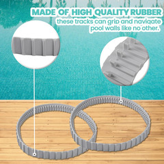Calvana (2 Pack) Replacement Gray Tracks for Maytronics Dolphin Robotic Pool Cle