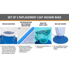 Replacement Swimming Pool Leaf Vacuum Bag (2-Pack)