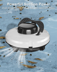 GMAPLAE Cordless Pool Vacuum for above Ground Pool, Robotic Pool Cleaner with Du