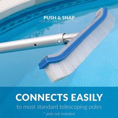 Pool Brush , Heavy-Duty Brush Head for Cleaning Pool Walls, 17.5&Prime; Brush Aluminum
