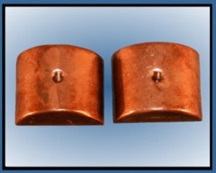 E401 Copper/Silver Replacement Electrode Bars, Half-round Type, Pair, 1.5&Prime; Long