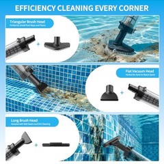 Handheld Hot Tub Vacuum, Cordless Small Pool Vacuum for Above Light Gray