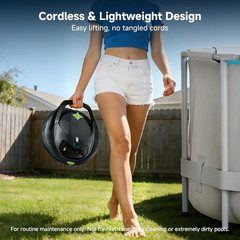 PF1 Cordless Pool Vacuum Robot – 150 Min Runtime, Cleans 1345 Sq Ft