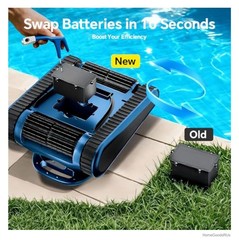 Robotic Pool Cleaner 45000Pa Suction 180W Brushless Cordless Wall Climbing 2150