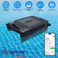 Solar Cordless Robotic Pool Cleaner Skimmer w/ APP Control for Pool Cleaning