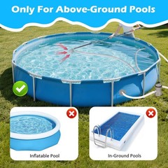 Above-Ground Pool Vacuum Cleaner with Telescopic Pole & 13ft Hose, Handheld Kit