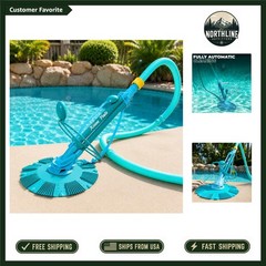 Quiet and Efficient Pool Vacuum with 30ft Hose for In-Ground/Above Ground Use