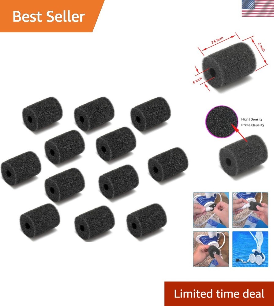 Durable Pool Cleaner Sweep Hose Scrubber Set – 12 Pack for Zodiac Compatibility
