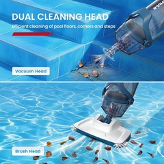 ENHULK Pro Cordless Pool Vacuum – 18.5 GPM Powerful Suction, 70min Runtime,Blue
