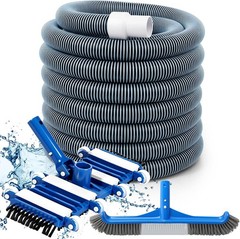 Innconee 3 Pcs Pool Cleaning Kit Swimming Pool Vacuum Head Hoses 1-1/2&Prime; x 30ft w