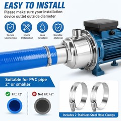 POOLTALE 2.0&Prime; x 100 FT Pool Backwash Hose, Heavy Duty 2IN x 100FT, Blue