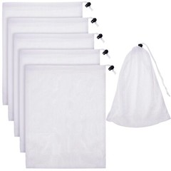 6 Pack 9×13.8 Inch Pool Leaf Vacuum Net Bag Replacement for Swimming Pool