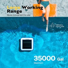 Solar Pool Ionizer Chlorine-Free Sun Shock & Water Purifier Up to 35,000 Gal