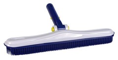16in Rubber Pool Wall Brush with Adjustable Handle for Easy Cleaning