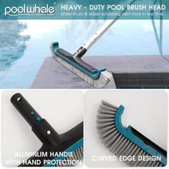 Swimming Pool Cleaning Kit – Aluminum Frame Skimmer Net with 10Ft Adjustable Pol