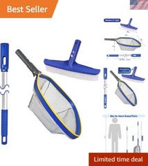 Versatile Pool Cleaning Brush Set for Above Ground Pools & Hot Tubs – Blue