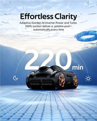 4-in-1 Cordless Robotic Pool Cleaner AI Control Self-Park Black