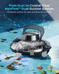 (2026 Upgrade) Cordless Pool Vacuum for Above Ground Pool, Automatic Pool Cleane