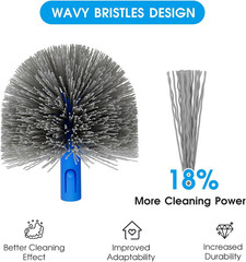 Small Pool Brush Head for Cleaning Narrow Corners Steps, Stiff Wavy Bristles rou