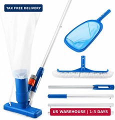 Pool Cleaning Kit for Above Ground Pools | Pool Vacuum and Skimmer Combo, Spa Je