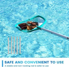 Pool Skimmer – Pool Skimmer Net with 5 Aluminum Pole Sections 67 », Skimmer N…
