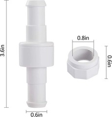 ATIE Pool Cleaner Feed Hose Swivel Compatible with Pentair Kreepy White